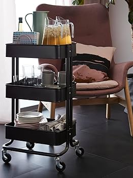 Amazon.co.jp: 3段 ロースコグ ワゴン キャスター付き 収納ラック