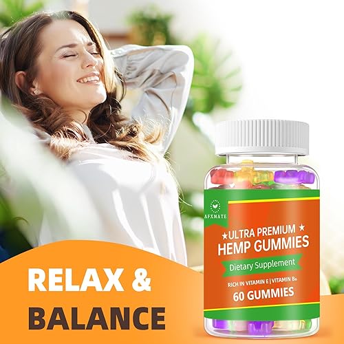 Miniatura 2 de Gomitas de cáñamo, gomitas comestibles frutales avanzadas, 100% naturales de extracto de semillas de cáñamo de alta potencia, 120 gomitas
