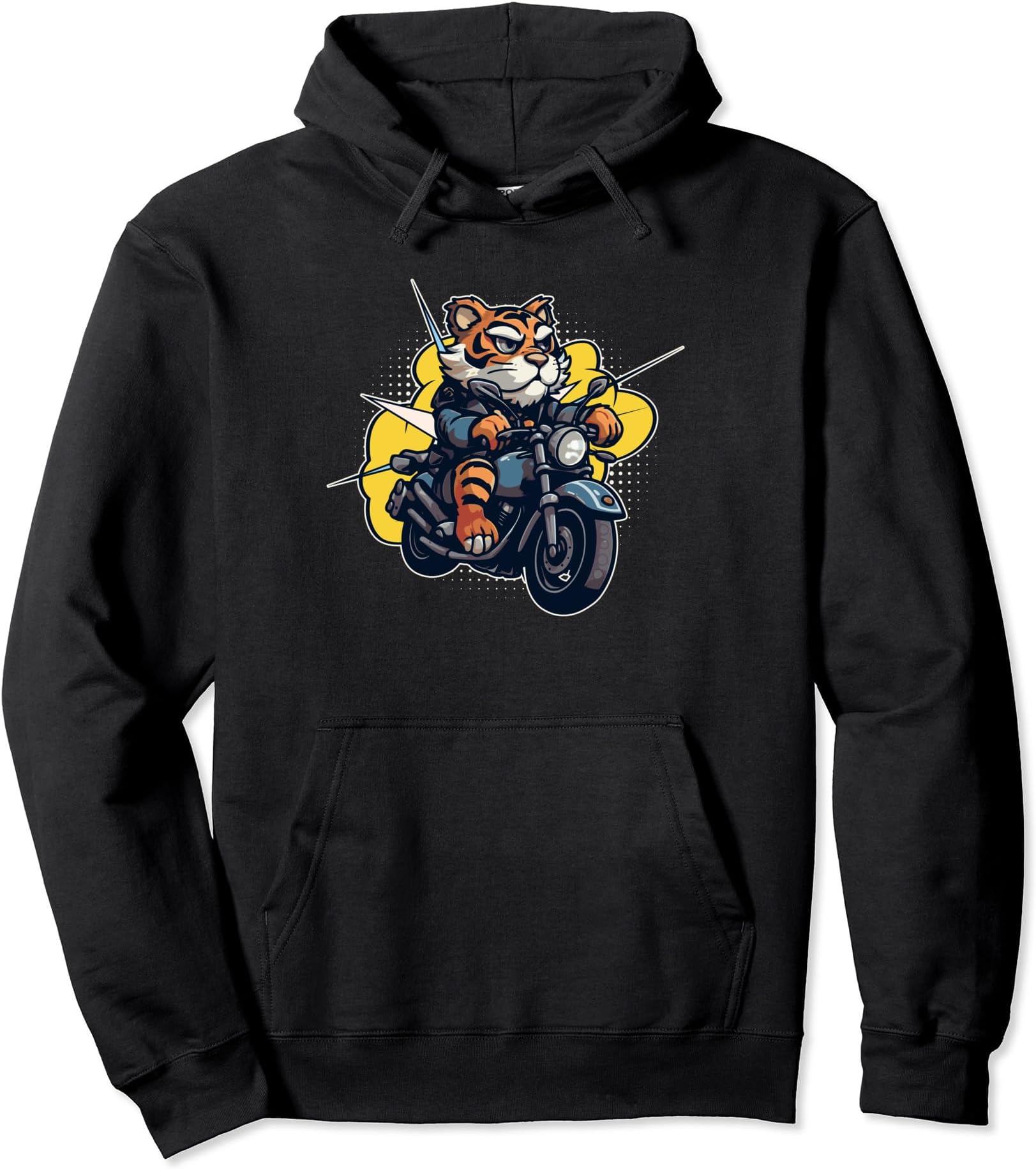 Tiger Bikers Motorcycle Wildlife Animals Pullover Hoodie