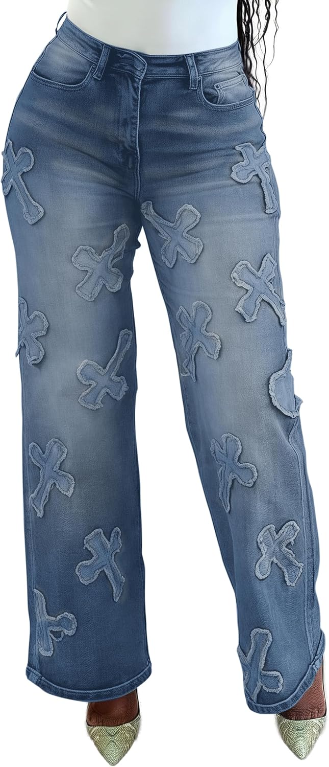 PerZeal Women's Flare Bell Bottom Jeans 2026 Mid Waisted Wide Leg Bootcut Jeans Stretchy Denim Pants with Pocket