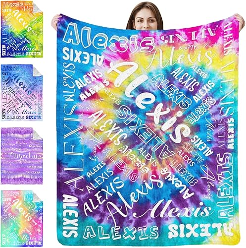 Manta personalizada con monograma para mujeres y hombres, manta personalizada con nombre, manta de cama de amistad, regalos para adolescentes,