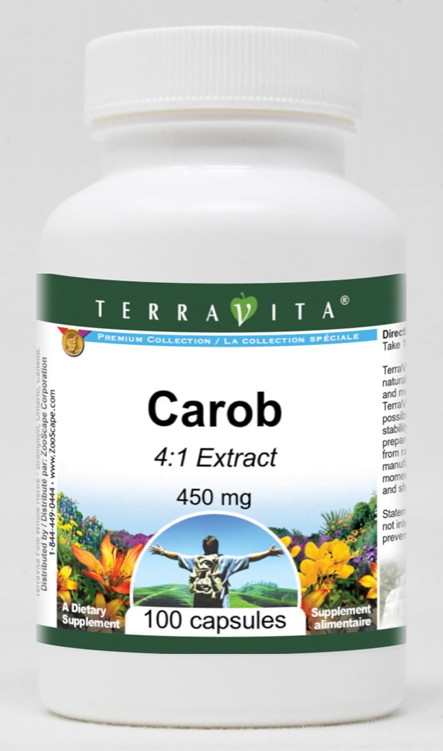 Carob 4:1-450 mg (100 Capsules, ZIN: 519491) - 3 Pack