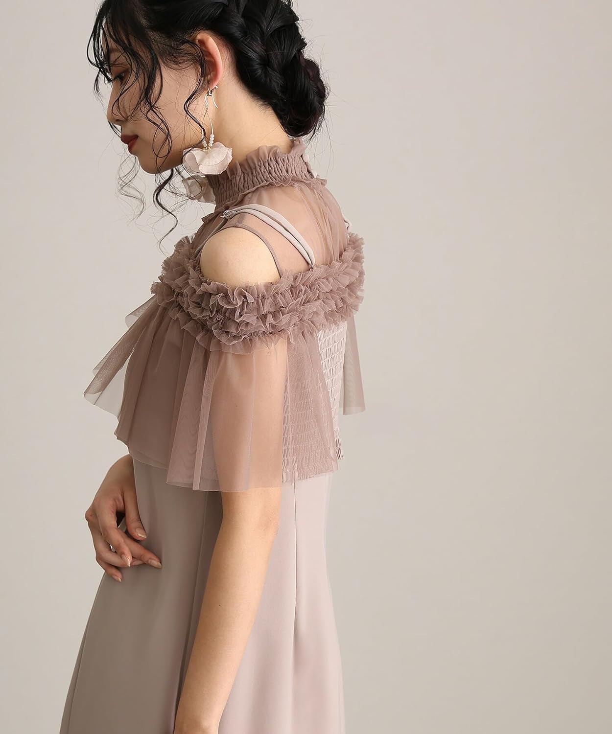 Amazon | [POURVOUS] 結婚式ドレス パーティードレス チュール フリル