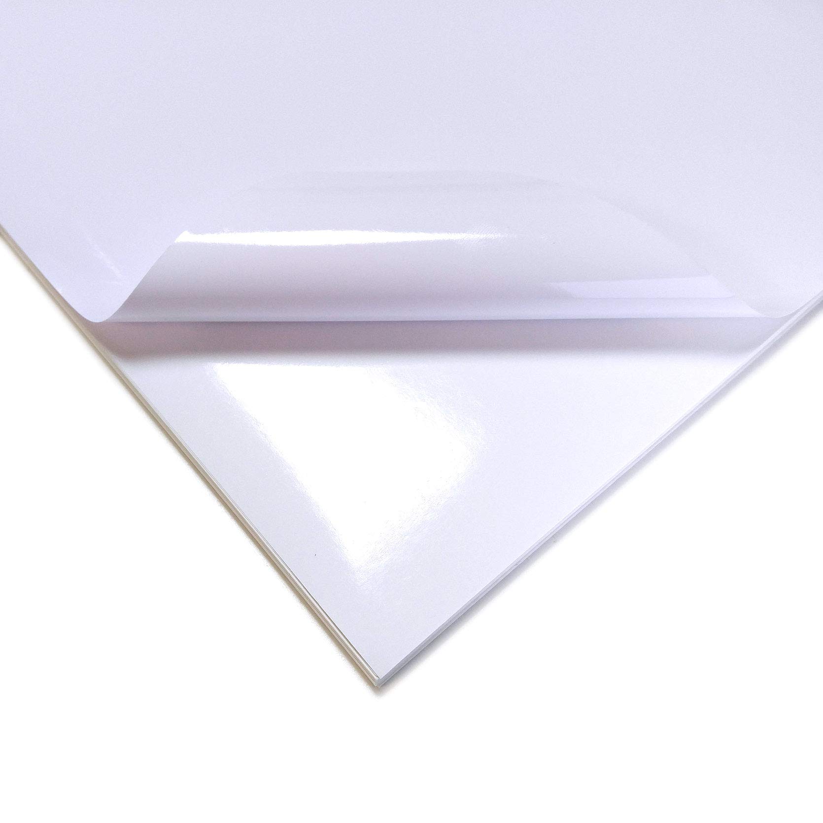 Papier vinyle blanc imperméable A4 pour impression laser, lot de 10 feuilles autocollantes brillantes