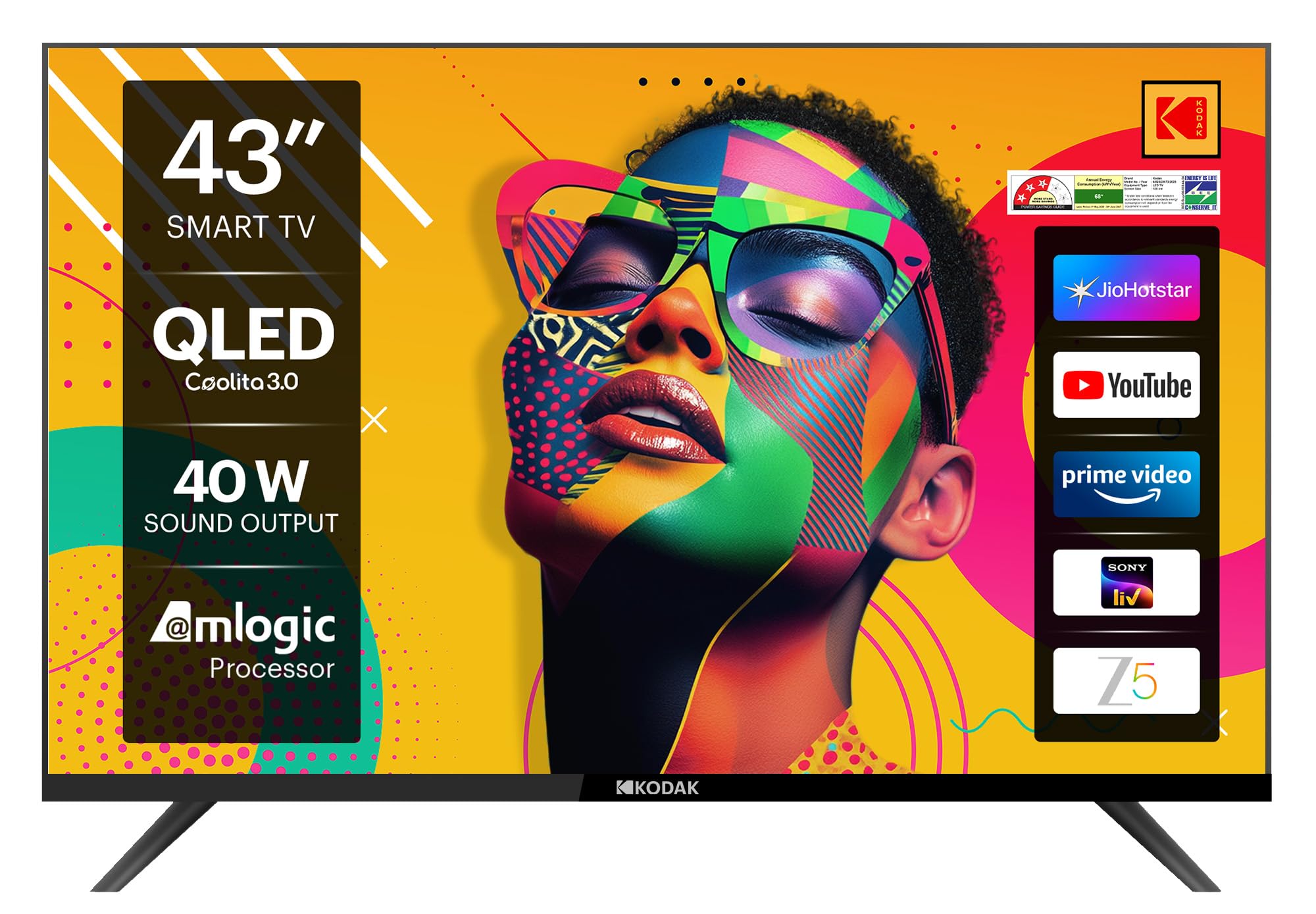 Kodak 43QSE5073 43 inch Full HD Smart TV 1 Count - Image 1