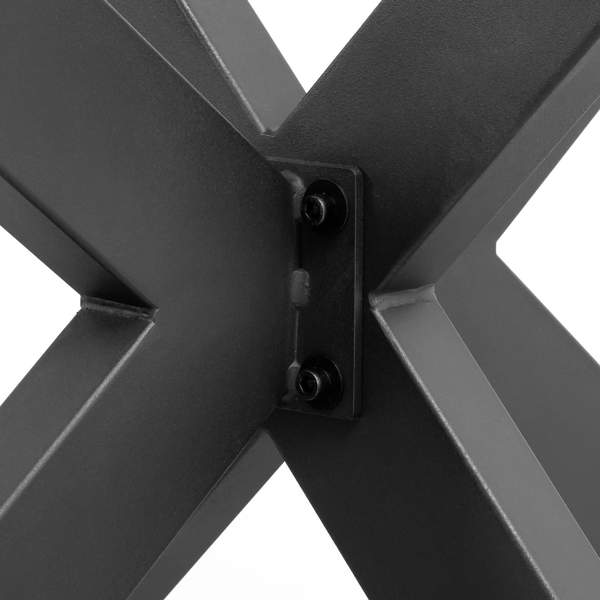 HOLZWERK24 Spider Tischgestell SPK 105 S Kreuz X Design Tischgestell Stahl schwarz