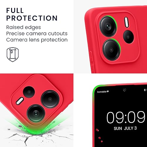 Vista 189 de kwmobile Funda compatible con Xiaomi Redmi Note 11 / Note 11S - Funda protectora de silicona TPU suave y delgada - Azul Báltico Azul (Baltic Blue)