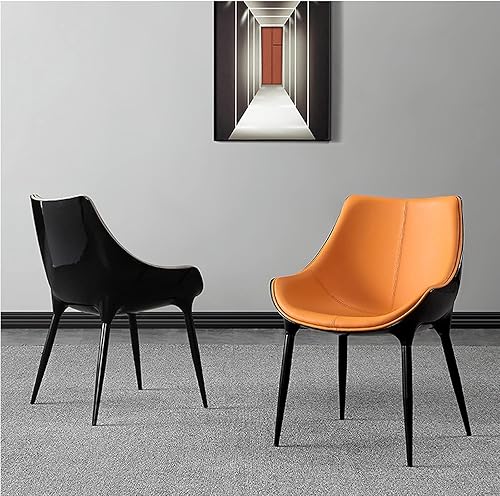 Miniatura 2 de LICOME Modern Modern Design Dining Chairs Kitchen Living Room Chairs Leather High Back Padded Soft Seat Accent Chairs Tapered Steel Feet Easy to