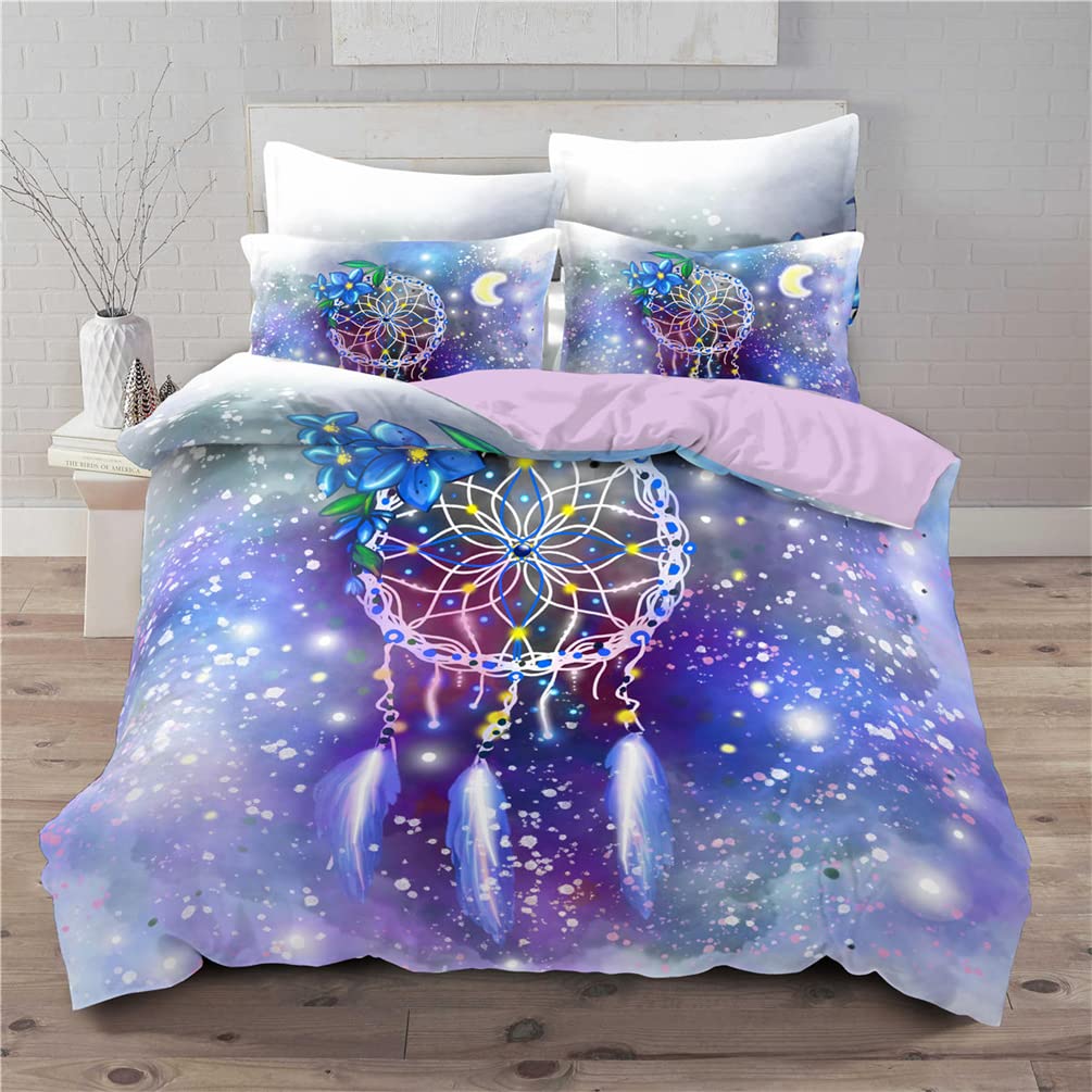 Housse de couette dreamcatcher anti-plis pour grand lit double de deux personnes