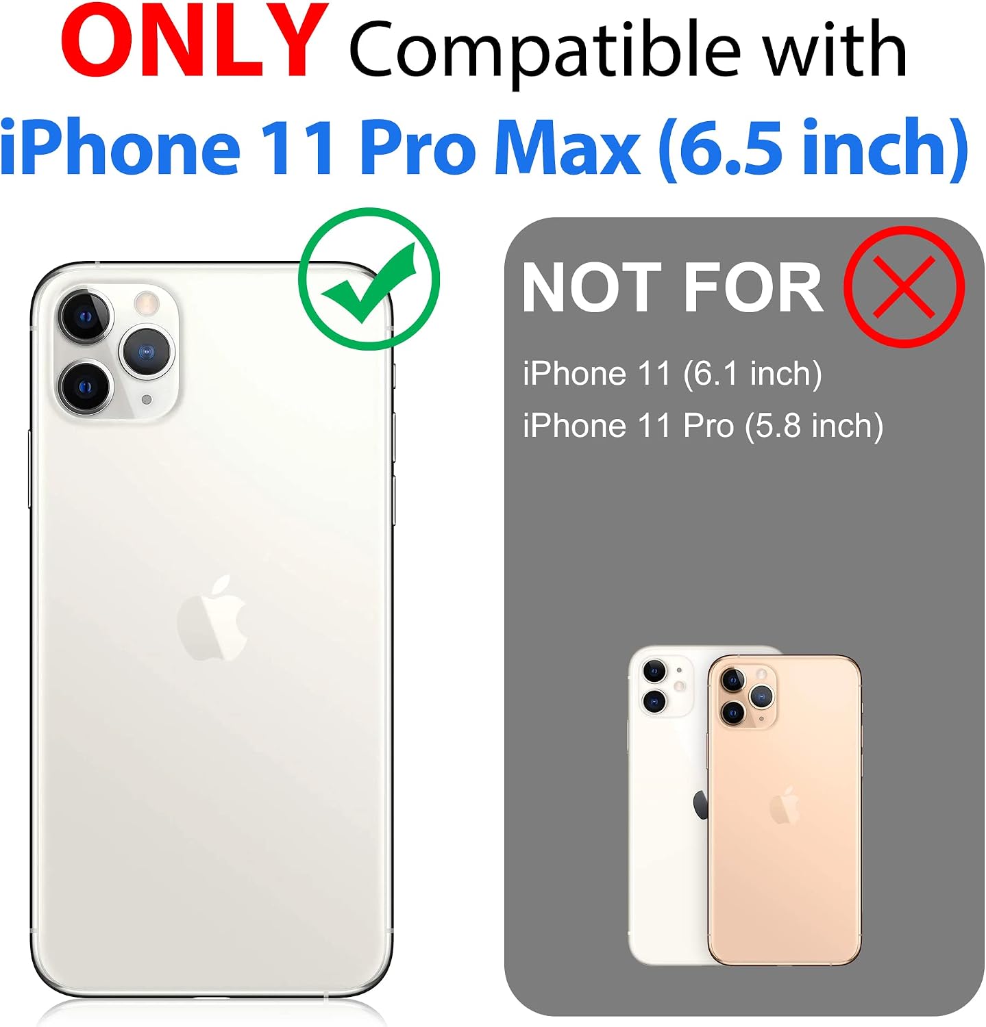 SPORTLINK Waterproof Case for iPhone 11 Pro Max, Built-in Clear Screen Protector Full Body Heavy Duty Protection Full Sealed Cover Shockproof Dustproof Rugged Case for iPhone 11 Pro Max 6.5 Inch