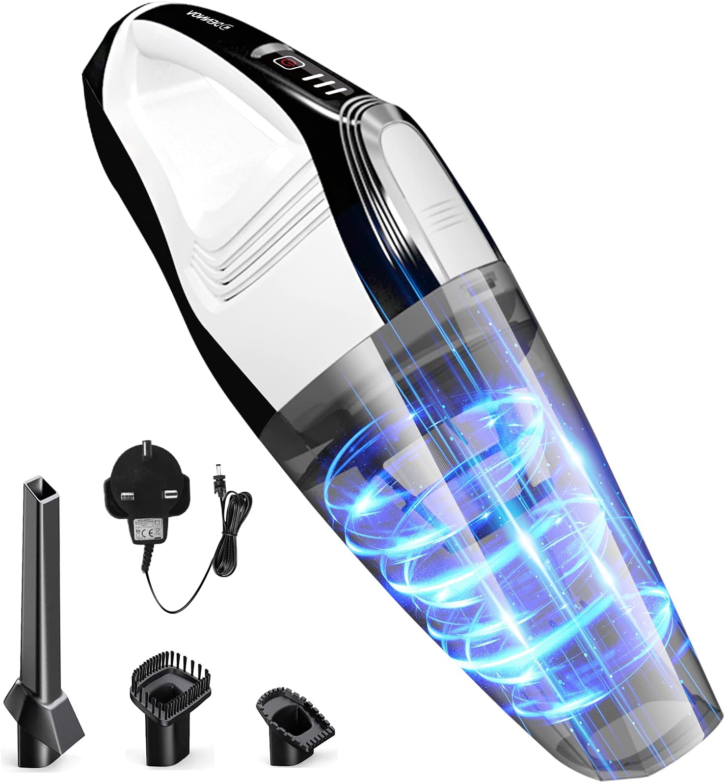 DN DENNOV 9000Pa Handheld Vacuums Cordless, 3-Years Plan 14.8V 100W Automatic Shutdown Handheld Vacuum Cleaner, Rechargeable Car Vacuum Cleaner, Handheld hoover, Lightweight Wet Dry Vacuum for Gifts