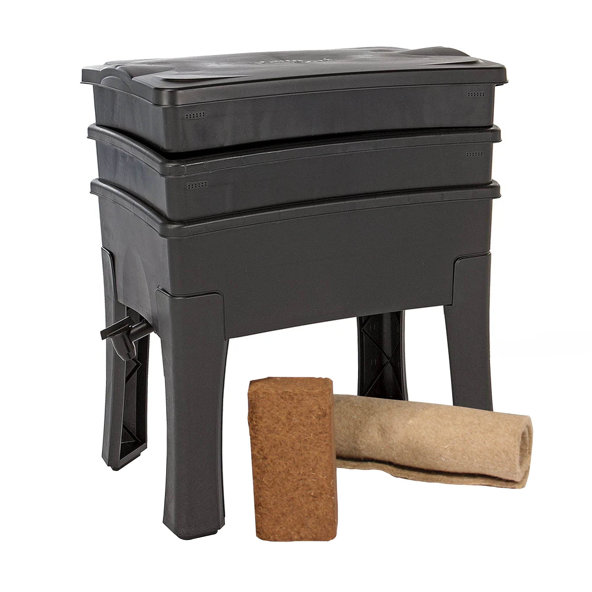 Moutta | Worm Café, Worm Composter 2 Trays I Complete Kit I Large Capacity 64 liters