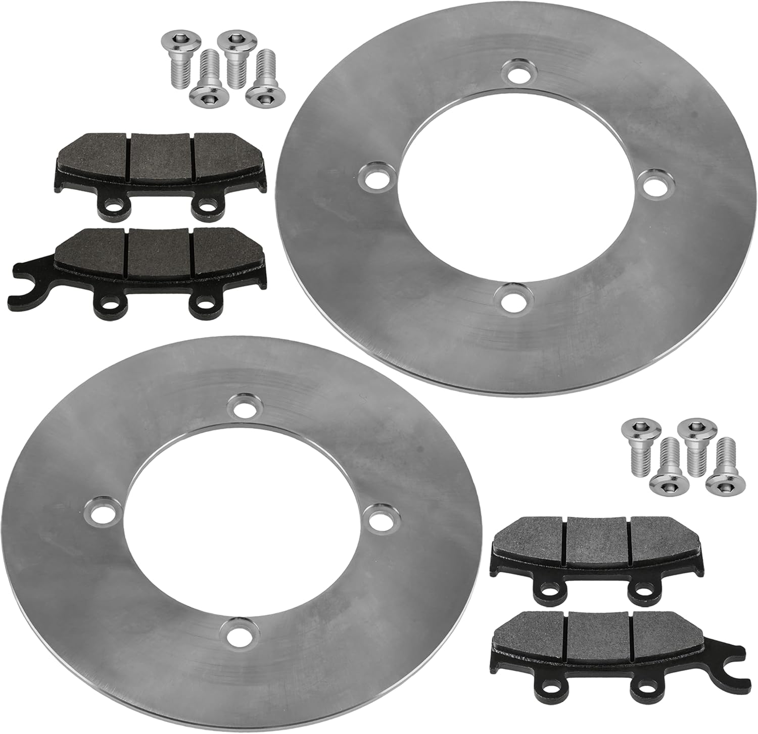 Caltric Front Right Left Brake Disc Rotor with Bolt and Pads Compatible with Yamaha Viking 700 YXM700 2014 2015-2026