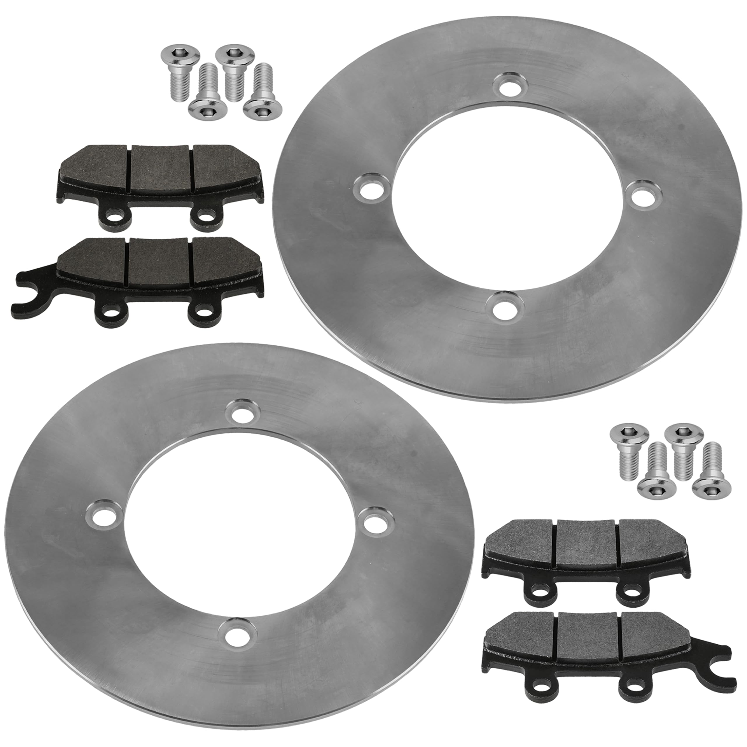 Front Brake Disc Rotor & Pad Kit For Yamaha Viking 700 & VI 700 (2014-2022) - Includes Bolts, Left & Right Sides