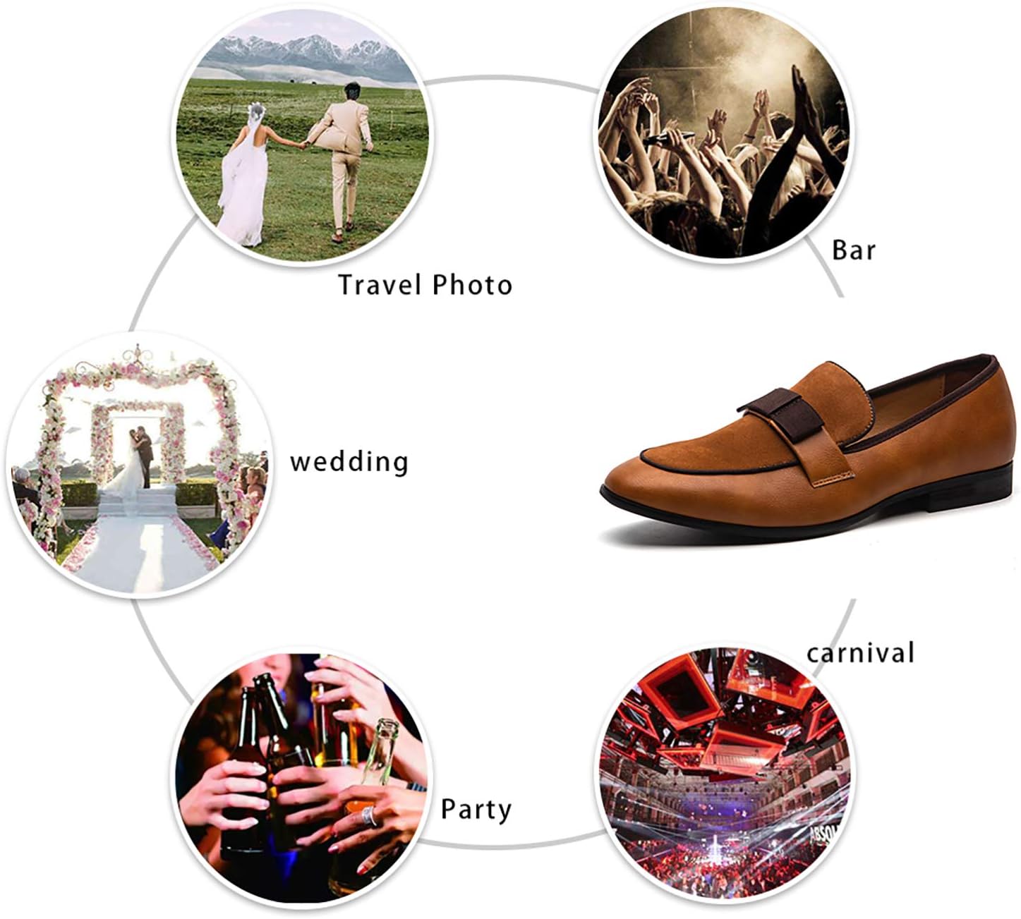 JITAI Men's Lindford Moc Toe Bit Slip-on Penny Loafer Party Shoes - Image 7