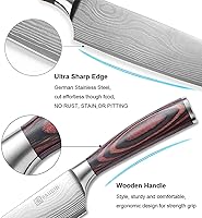 Vista 4 de PAUDIN Cuchillo de chef, cuchillo de cocina y cuchillo de pelar