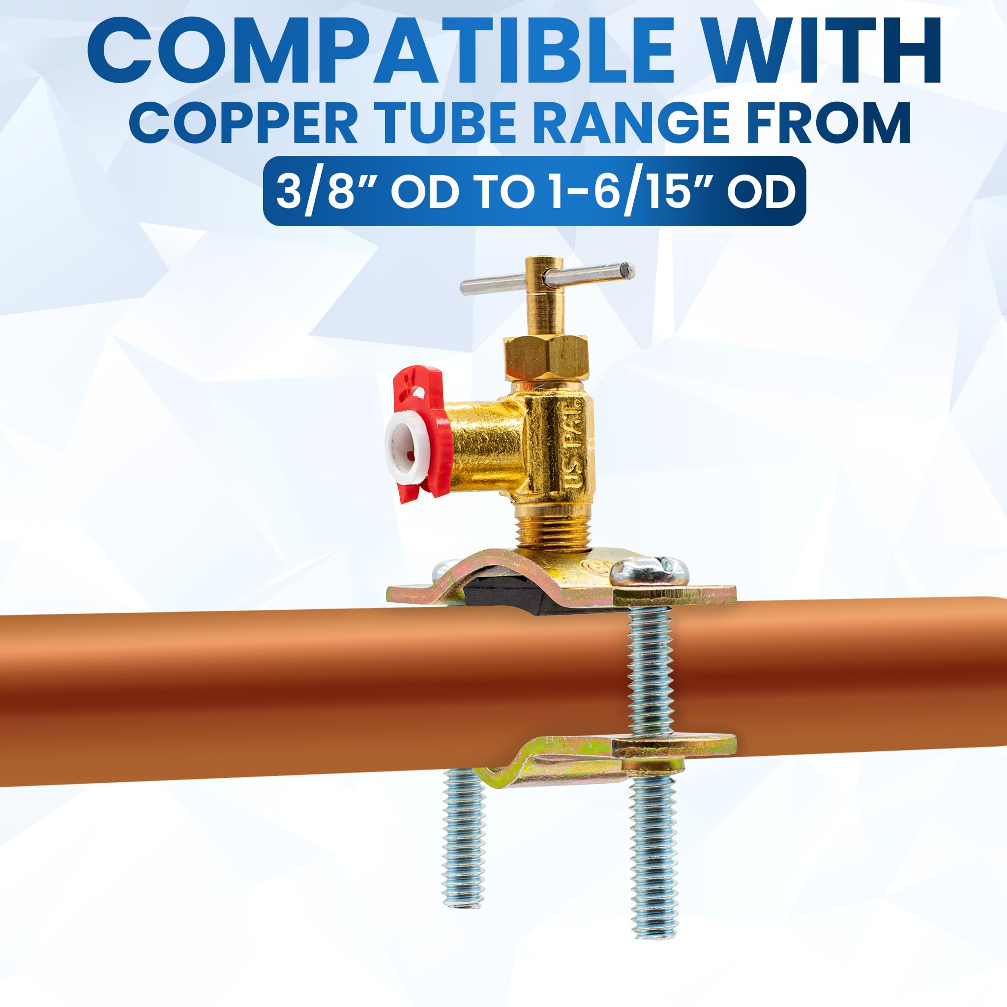 Valve Perçeuse Pour Réfrigérateur/climatiseur - Raccord De Ligne D'eau - Pour Plomberie Maison, Cuisine, HVAC - 4