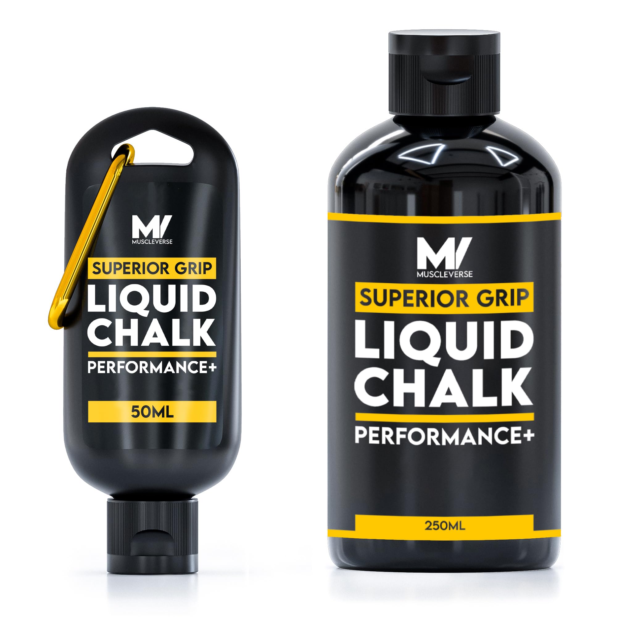 LIQUID CHALK by Muscleverse | Improved Grip | Sweat-Free Hands | Weightlifting | Bouldering | Gymnastics | Pole Dancing | Calisthenics (250ml+50ml)
