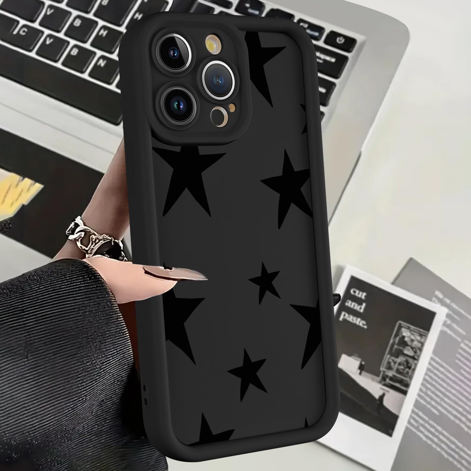 Coalbooliy Custodia Per iPhone 11 Pro Max 6,5'', Cellulare Nero Silicone Morbido Cover per telefono Aesthetic Modello Leopardato Disegni Protezione Fotocamera Antiurto Protettiva Case, 04