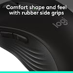 Souris sans fil Logitech Signature M650 L pleine taille - pour grandes mains, batterie de 2 ans, clics silencieux, boutons latéraux personnalisables, Bluetooth, pour PC/Mac/Appareils multiples/Chromebook - Noir