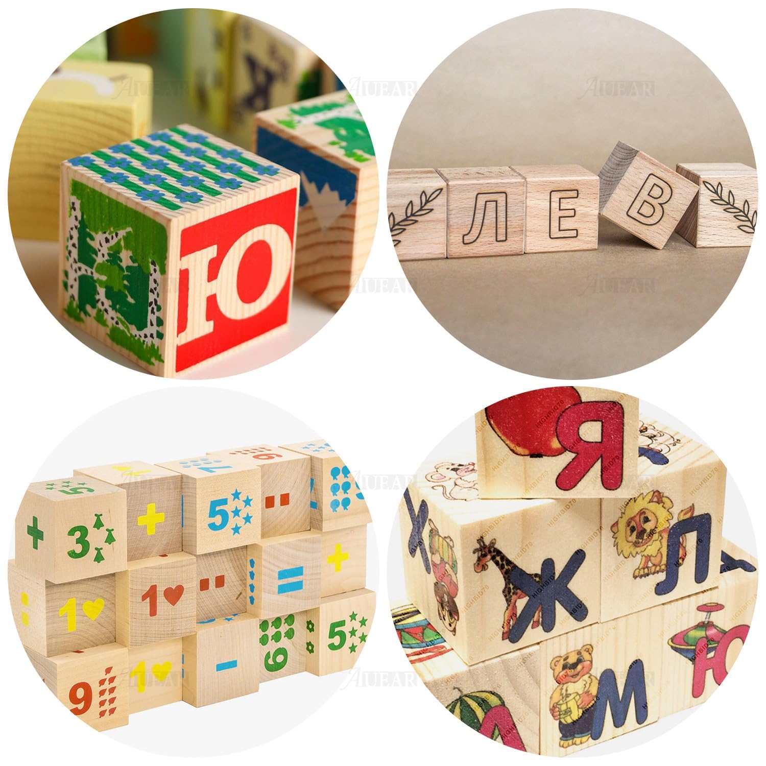 AUEAR, 20 unidades de 1 pulgada de cubo sólido natural sin terminar bloques de construcción de madera para bricolaje manualidades regalos