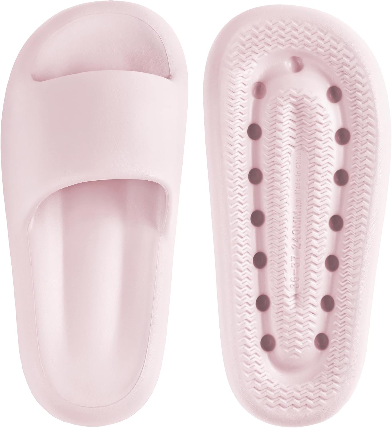 GSLMOLN Women's Men's Cloud Pillow Slippers | Soft Non-Slip Shower Slides | Elastic EVA, 1.2in thick cushion, quiet, water-resistant, anti-slip, beach, bedroom, bathroom, dorm, travel daily wear