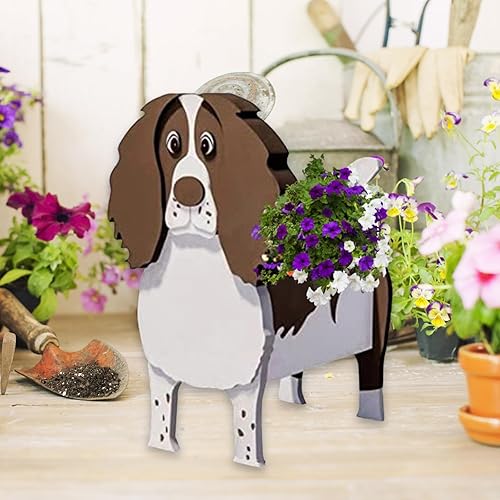 Miniatura 4 de strolfay English Springer Spaniel - Maceta para perro, bonita maceta de jardín para perros, regalos de cumpleaños para mujeres, oficina, decoración