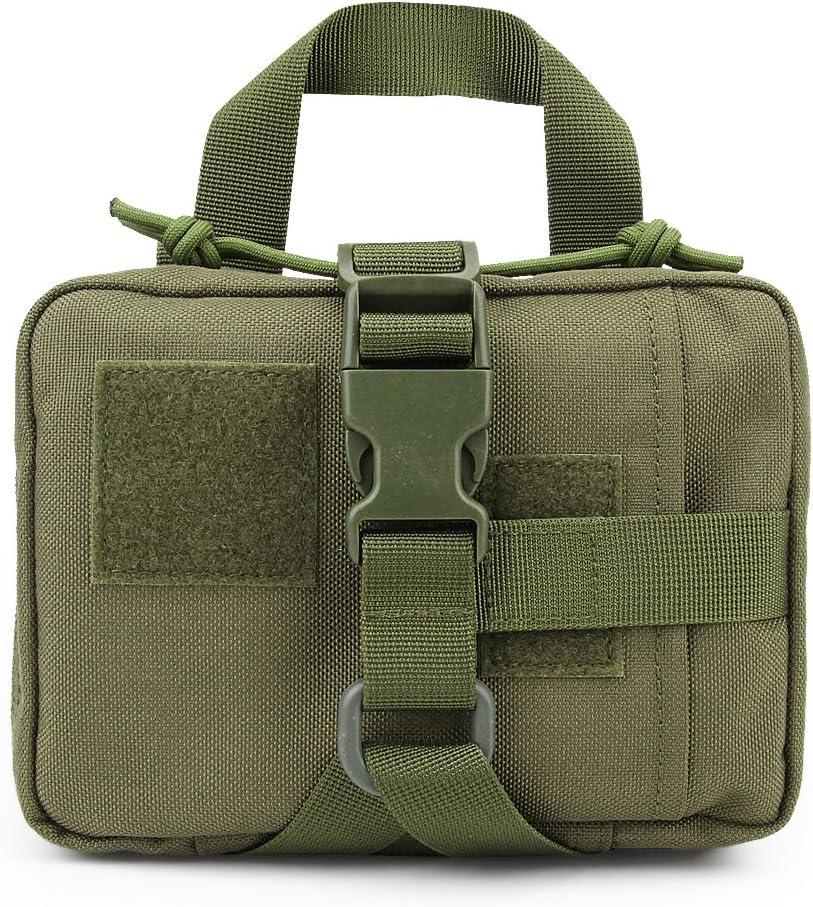 MOLLE Tactical Small First Aid Kit Rip-Away EMT Pouch- Premium Military Style Utility Pouch Medical Pocket Organiser for Outdoor Travel Hiking Camping