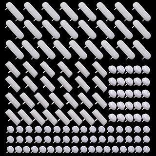 125pcs Tack-in Drawer Glides Drawer Tack Glide for Repairing Dressers White Furniture Slider Tack Glide