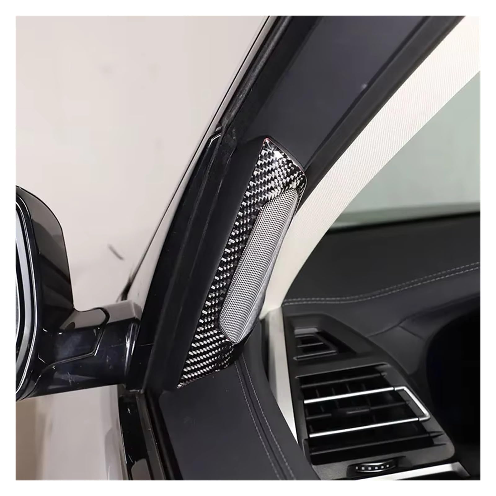 Accessori Interni Auto Per BMW X3 G01 2018-2022 Morbida Fibra Di Carbonio Auto Porta Anteriore A-pilastro Altoparlante Telaio Copertura Trim Adesivo
