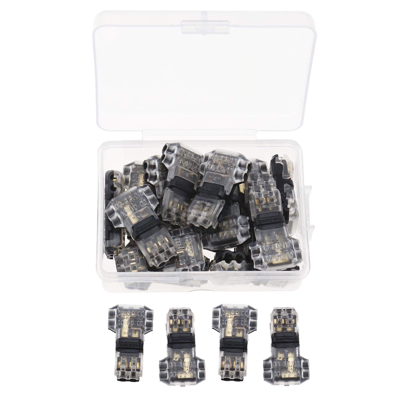 Create idea 15pcs 2 Pins T Tap Electrical Wire Splice Connector for 18-22AWG Single Core Wire Multi-core Wire Flexible Line