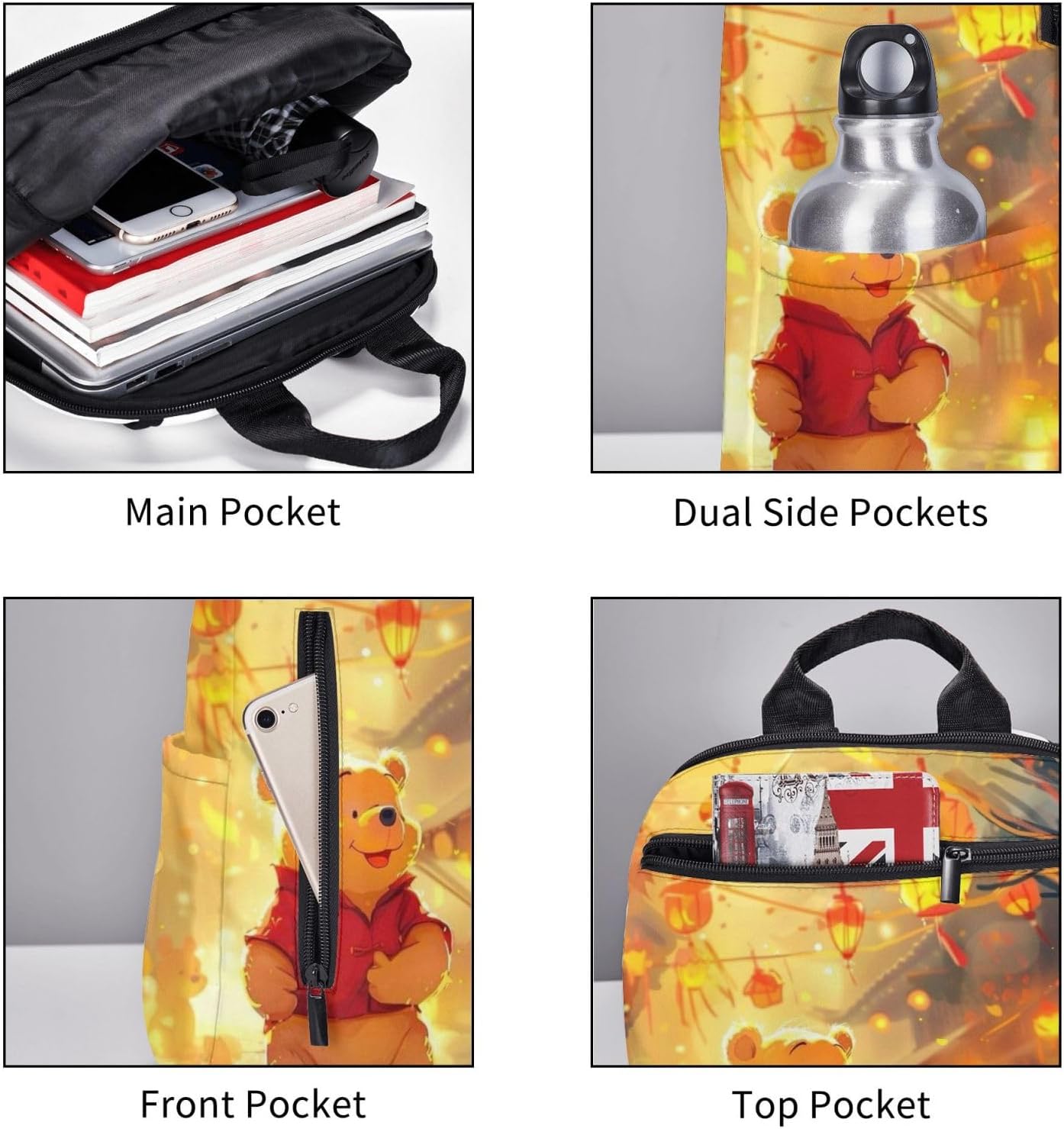 人気 シンプルでカジュアルなランドセル ク マのプーさん バックパック通学 かばん 旅行 リュック 大容量 軽量 多機能 通用する