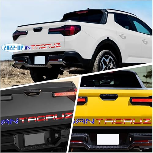 Miniatura 7 de Letras de inserción para portón trasero compatibles con Santa Cruz 2022 2023 3M adhesivo y letras adhesivas en relieve 3D para portón trasero