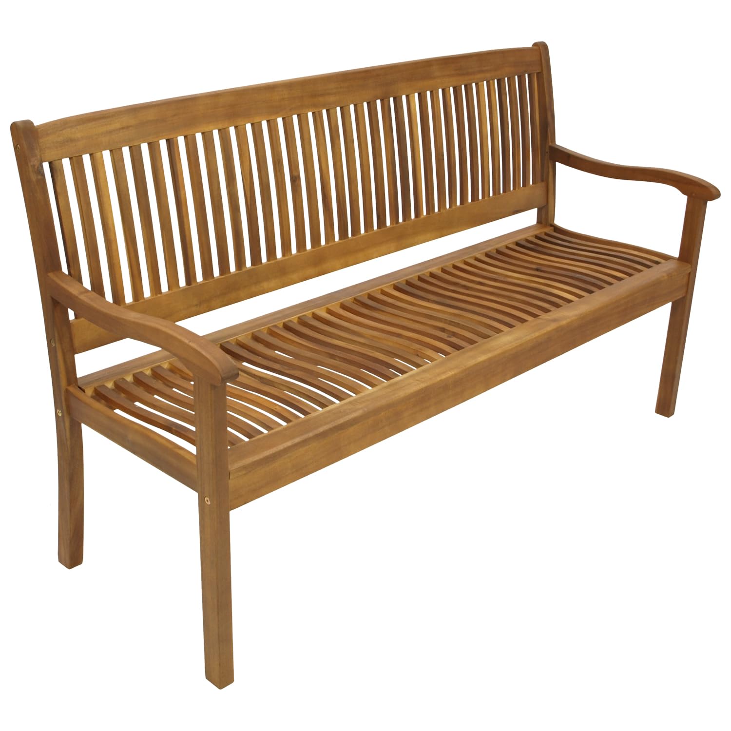 DEGAMO Gartenbank Holzbank Maracana 3-sitzer 157cm, Massivholz Akazie braun geölt, Outdoor