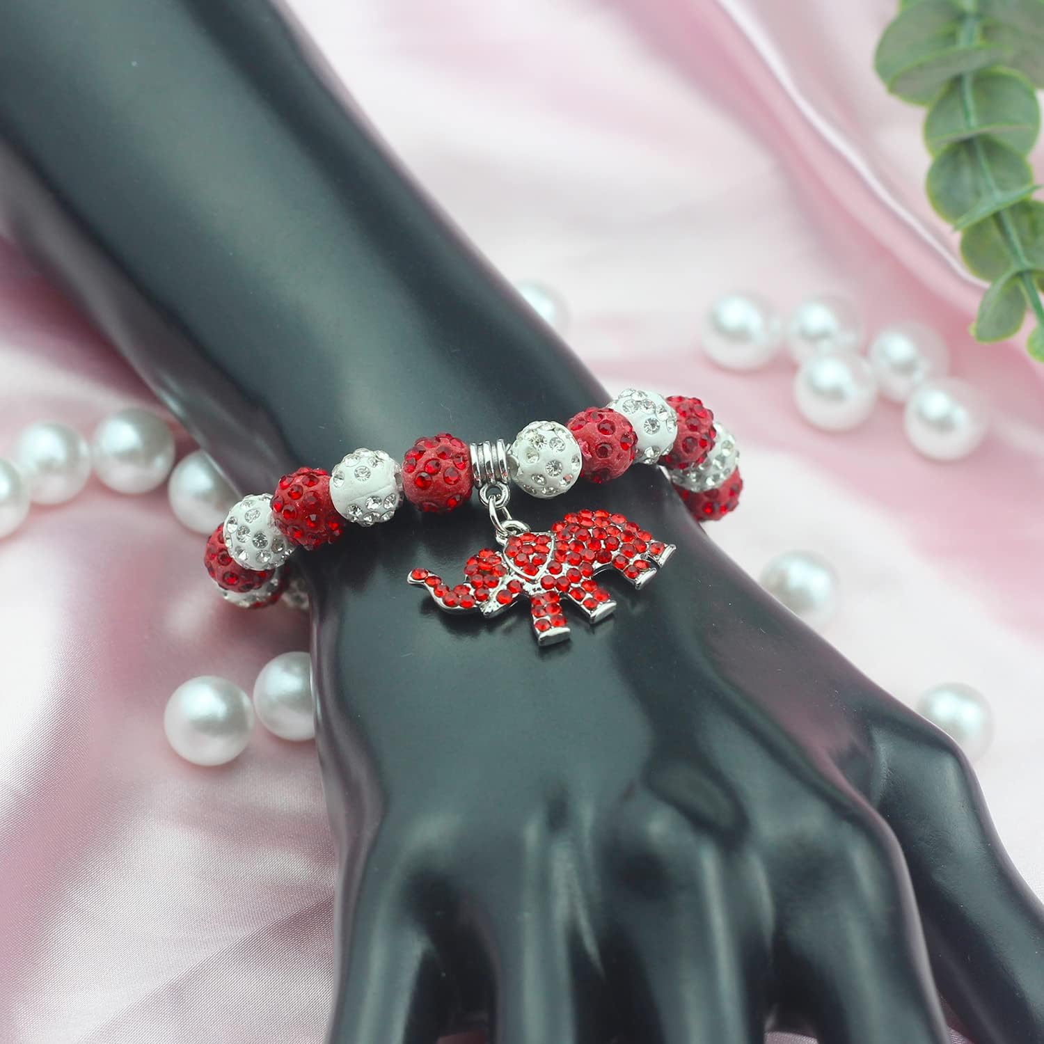 Sorority Paraphernalia Gift for Women Soror Greek Sorority Bracelet Red Elephant Charm Bracelet Sisterhood Graduation Jewelry - Image 5