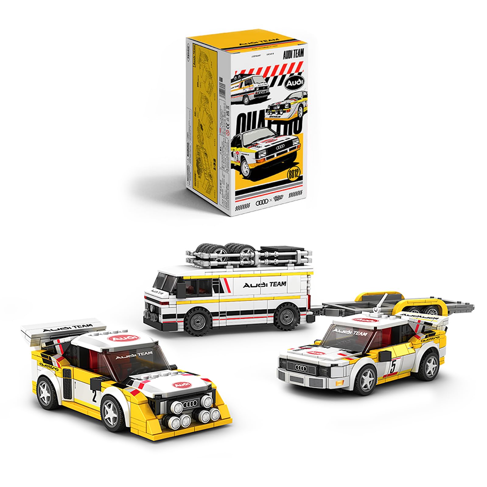 FigureArt POWER BLOCK PB8812 for Audi Quattro Rally Team, 1:32 Clamp Building Blocks Car Kit (Original Packaging)