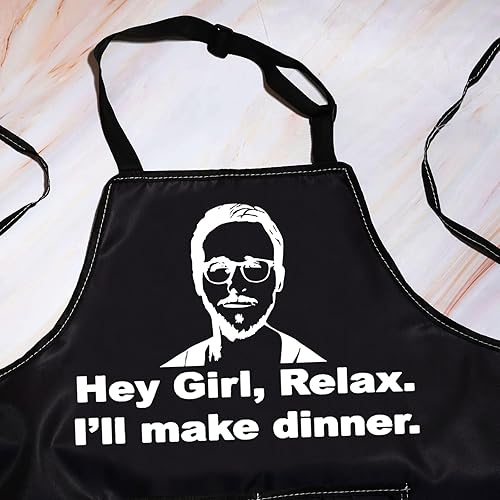 Miniatura 3 de WZMPA Gosling - Delantal de cocina con bolsillos para cocinar, hornear y asar a la parrilla