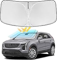 Vista 97 de Parasol de 4 capas para parabrisas, ajuste personalizado, tela 240T, parasol retráctil que bloquea los rayos ultravioletas, accesorios para automóvil