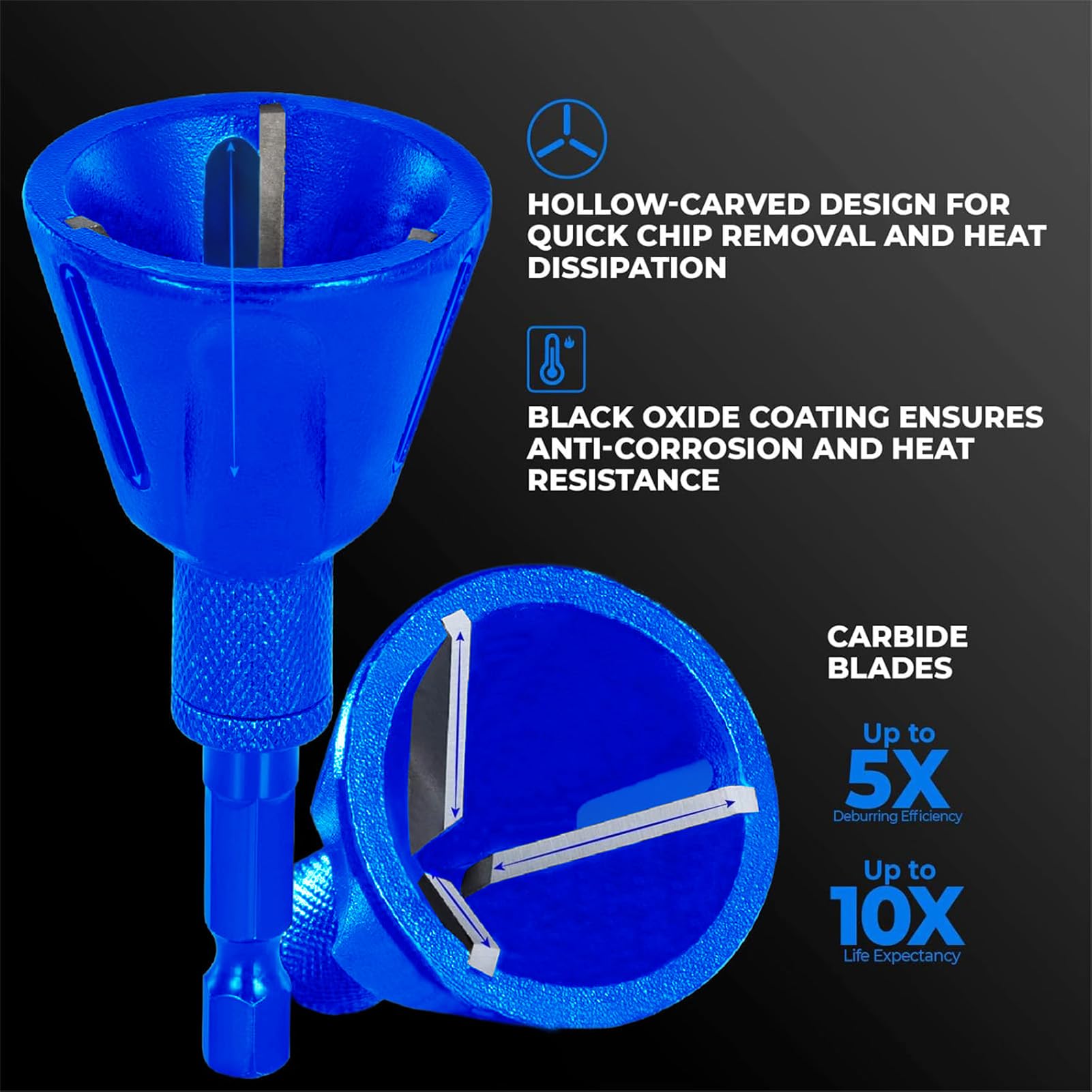 Utensile Per Sbavatura Metalli - Punta Smussatura Per Bulloni E Tubi, 5-25mm, Per Trapano - Foto 2