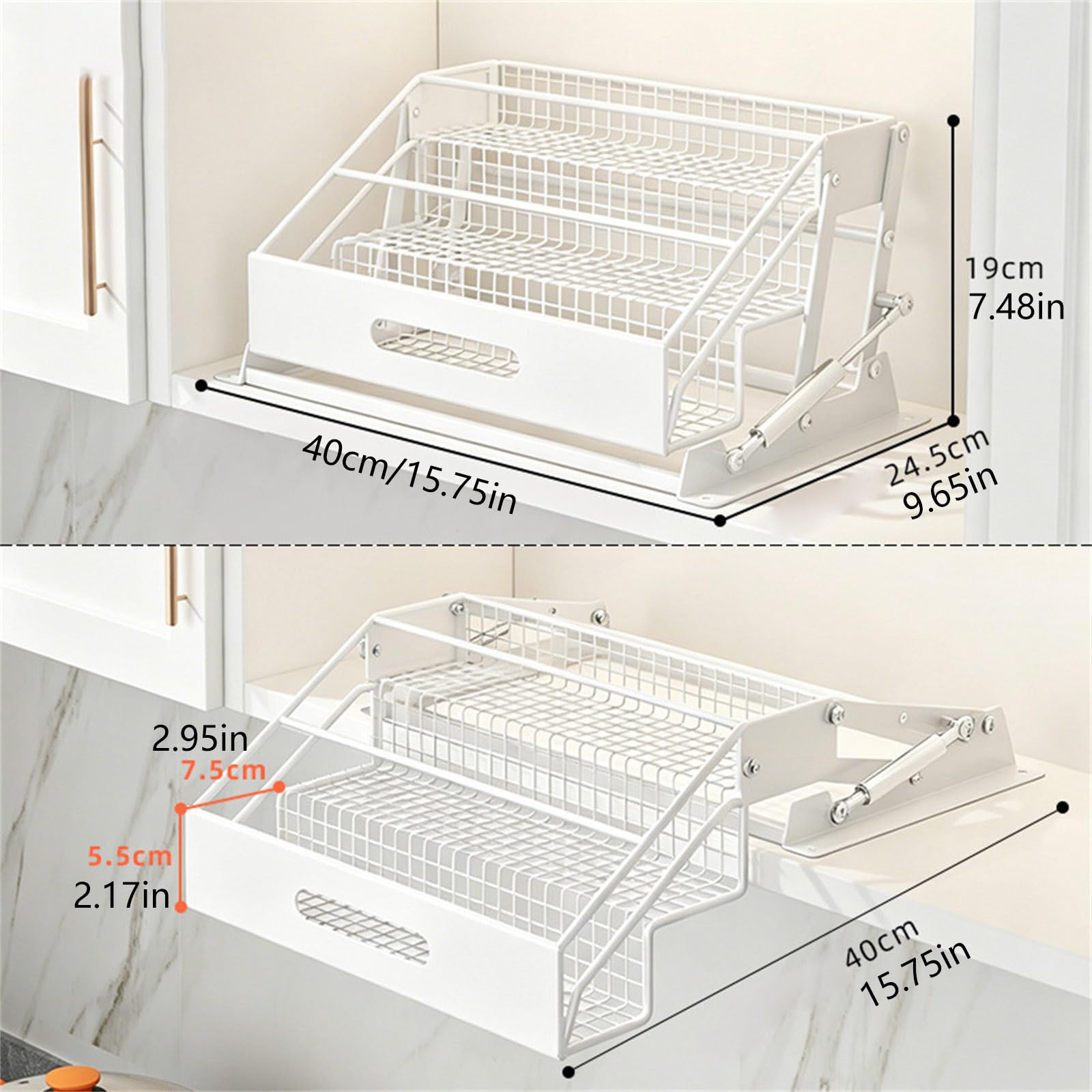 Generisch Küchenschrank Organizer für Gewürze, White
