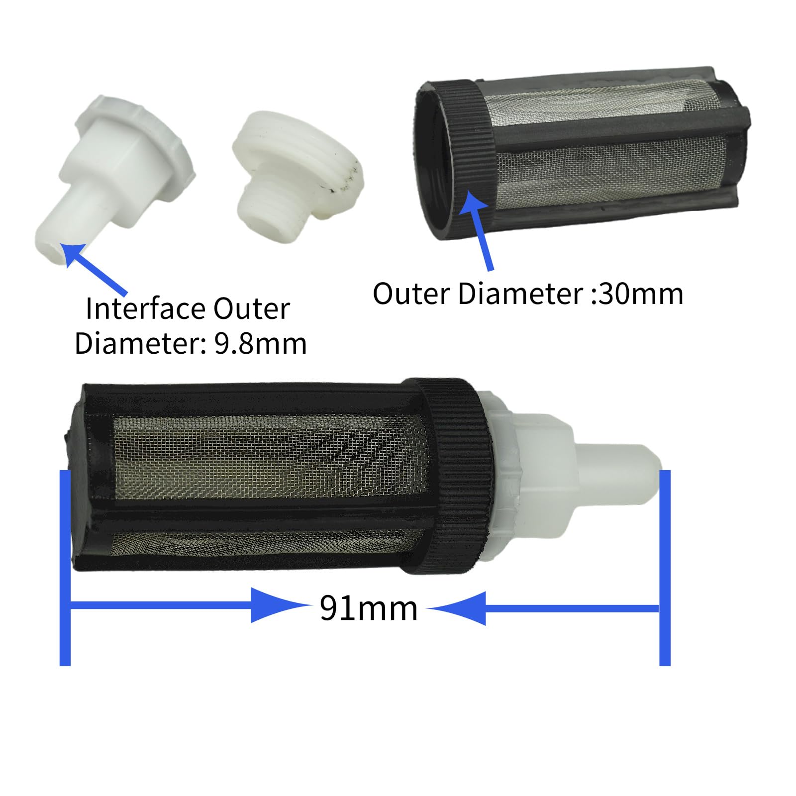 CONQUERALL DC 12V 385 Pompe à Eau Pompe à diaphragme Filtre à Eau avec Alimentation pour bonsaï wigwam