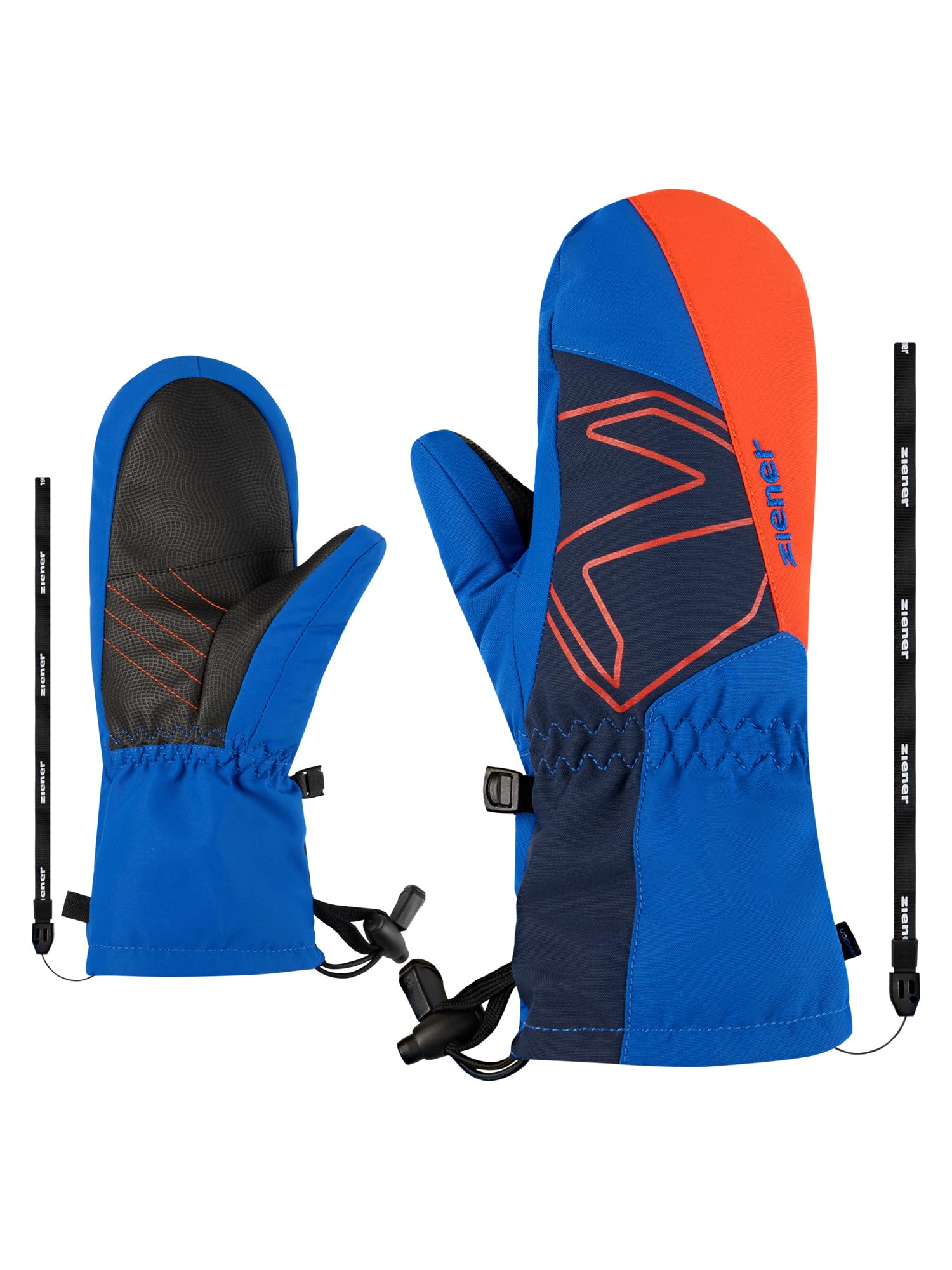 Ziener Lavalino-Z - Guanti da sci per bambini, impermeabili, in lana, extra caldi, blu cobalto scuro, 7
