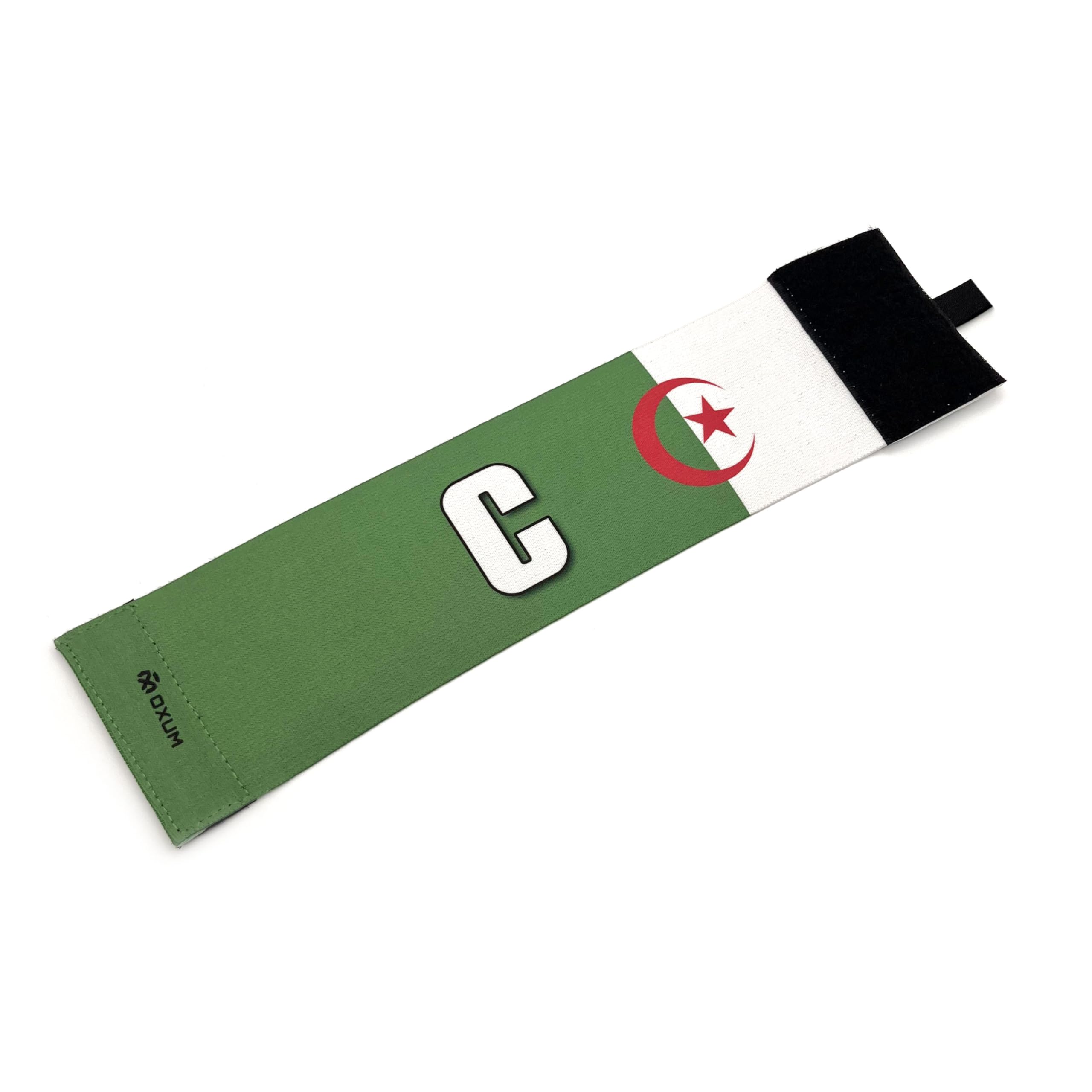 OXUM Sport Captain's Armband for Children and Adults - Football Armband with the Flag of Algeria - Elastic and Adjustable Armband Size M