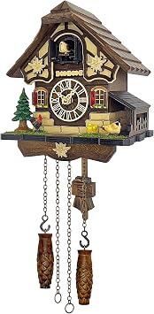 Chicken Family Cuckoo Clock Germany Style Farmhouse Wooden Wall Clock with Rooster, Hen & Chicks 12 Melodies, Volume Control, Night Mode Heartfelt Gift for Mom, Kids, Loved Ones 8.1 X 22inch