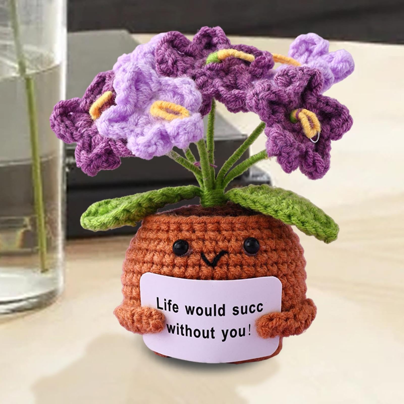 Wezdopu コンバラリア 花 ポジティブ かぎ針編み 手作り 感情的な