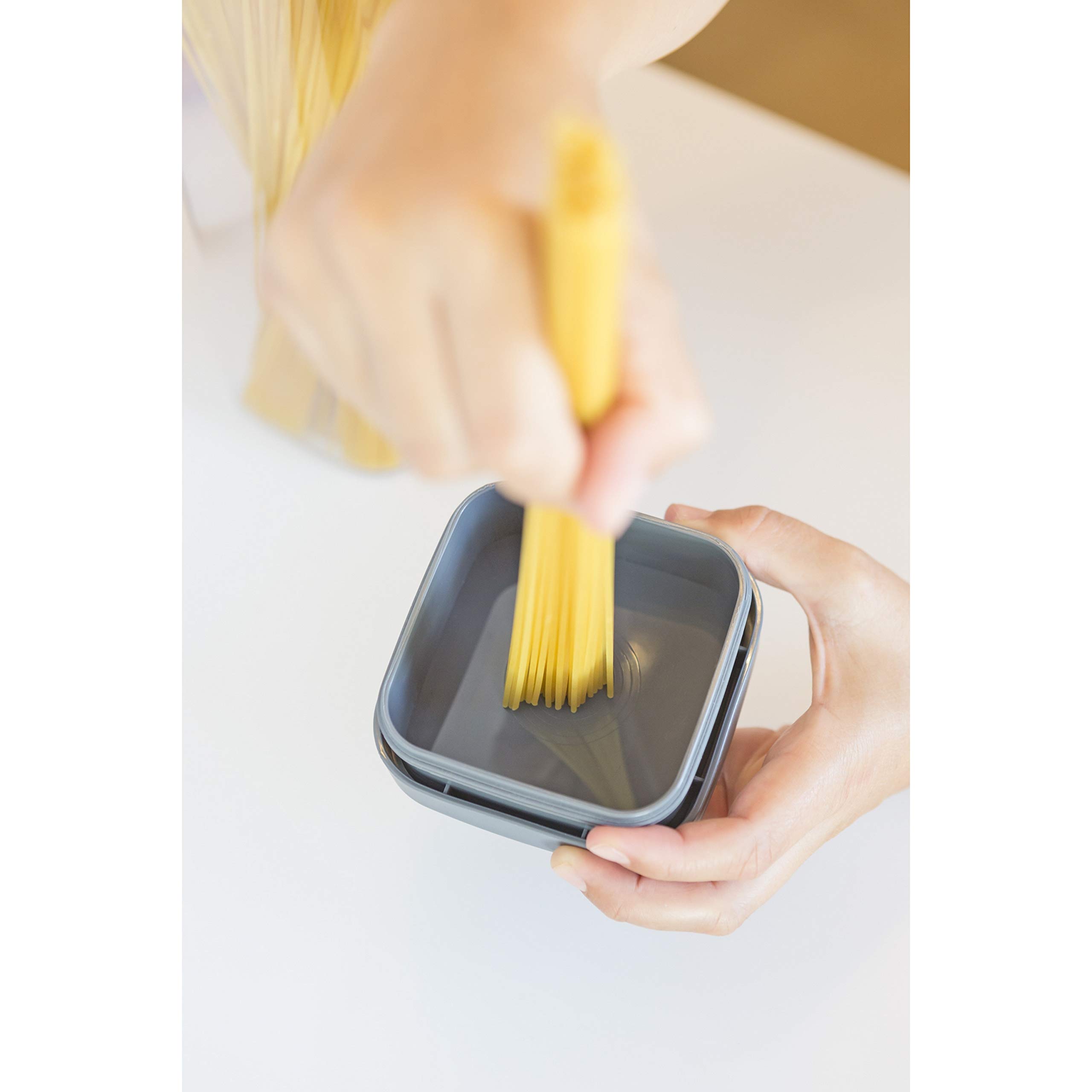 VIGAR - Set di 5 contenitori - 1,9 L + 1,2 L + 800 ml + 500 ml - Homey - Organizzatori ed ermetici con silicone - Con plastica priva di BPA - Blu, Grigio e Rosa