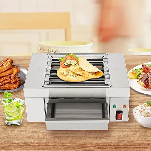 Miniatura 3 de Parrilla eléctrica para barbacoa, parrilla eléctrica de acero inoxidable de 1500 W, sin humo, parrilla eléctrica portátil para cocinar en