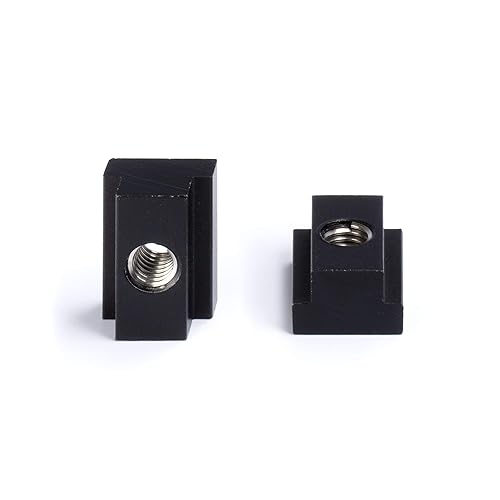 Miniatura 8 de THE CIMPLE CO - Tuercas de ranura en T para riel de cama compatibles con Toyota Tacoma y Tundra - Aluminio Negro, paquete de 4 - Roscado con rosca