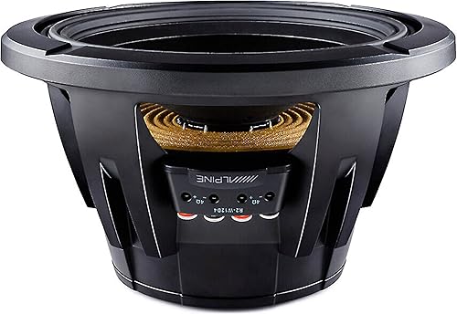 Miniatura 3 de Alpine R2-W12D4 Next Gen 12" Sub R-Series Dual 4-Ohm Bobinas de voz de 2250 vatios Subwoofer pico Incluye amplificador mono HA-A800.1