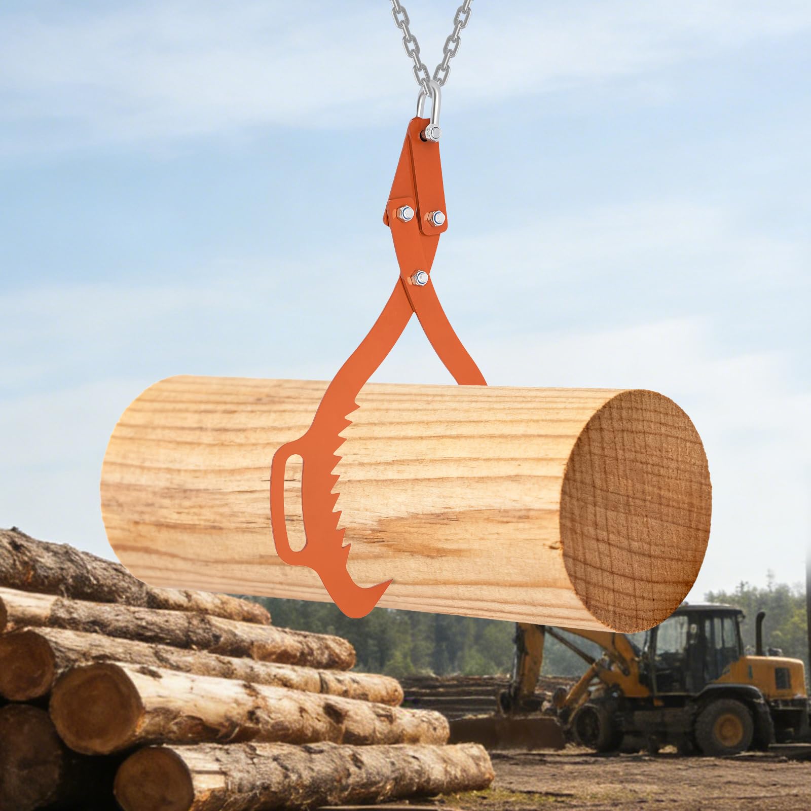 Szczypce leśne do pni drzew, szczypce do drewna do 1000 kg, chwytak do drewna ze stali węglowej, otwór szczękowy 0-63,5 cm, szczypce do załadunku do leśnictwa, hodowli zwierząt i budownictwa